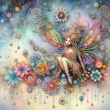 Load image into Gallery viewer, Diamond Painting - Partial Special Shaped - Flower fairy (40*40CM)
