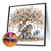 Load image into Gallery viewer, Diamond Painting - Partial Special Shaped - Elephant under the tree (40*40CM)
