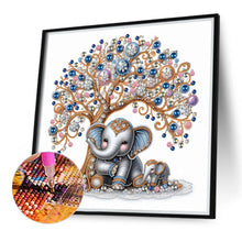 Load image into Gallery viewer, Diamond Painting - Partial Special Shaped - Elephant under the tree (40*40CM)
