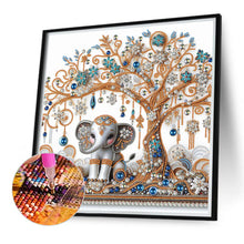 Load image into Gallery viewer, Diamond Painting - Partial Special Shaped - Elephant under the tree (40*40CM)
