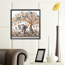 Load image into Gallery viewer, Diamond Painting - Partial Special Shaped - Elephant under the tree (40*40CM)
