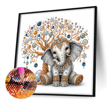 Load image into Gallery viewer, Diamond Painting - Partial Special Shaped - Elephant under the tree (40*40CM)
