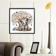 Load image into Gallery viewer, Diamond Painting - Partial Special Shaped - Elephant under the tree (40*40CM)
