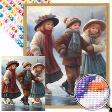 Load image into Gallery viewer, AB Diamond Painting - Full Round - Skating kids (40*50CM)
