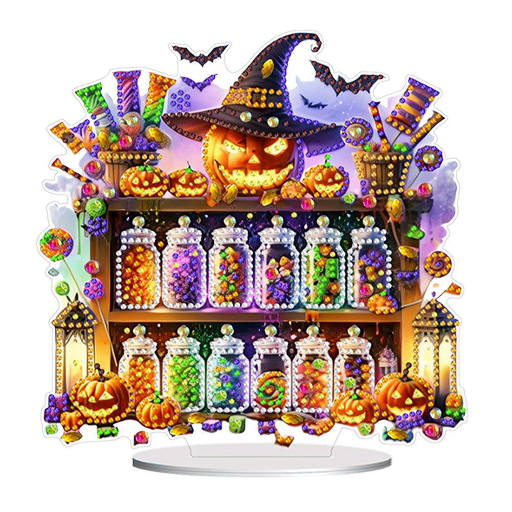 Acrylic Halloween Goblin Table Top Diamond Painting Ornament Kits for Art Crafts