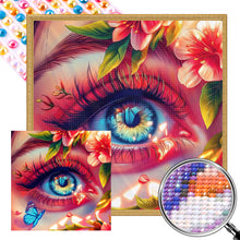 Load image into Gallery viewer, AB Diamond Painting - Full Round - Flower and butterfly eyes (40*40CM)
