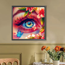 Load image into Gallery viewer, AB Diamond Painting - Full Round - Flower and butterfly eyes (40*40CM)
