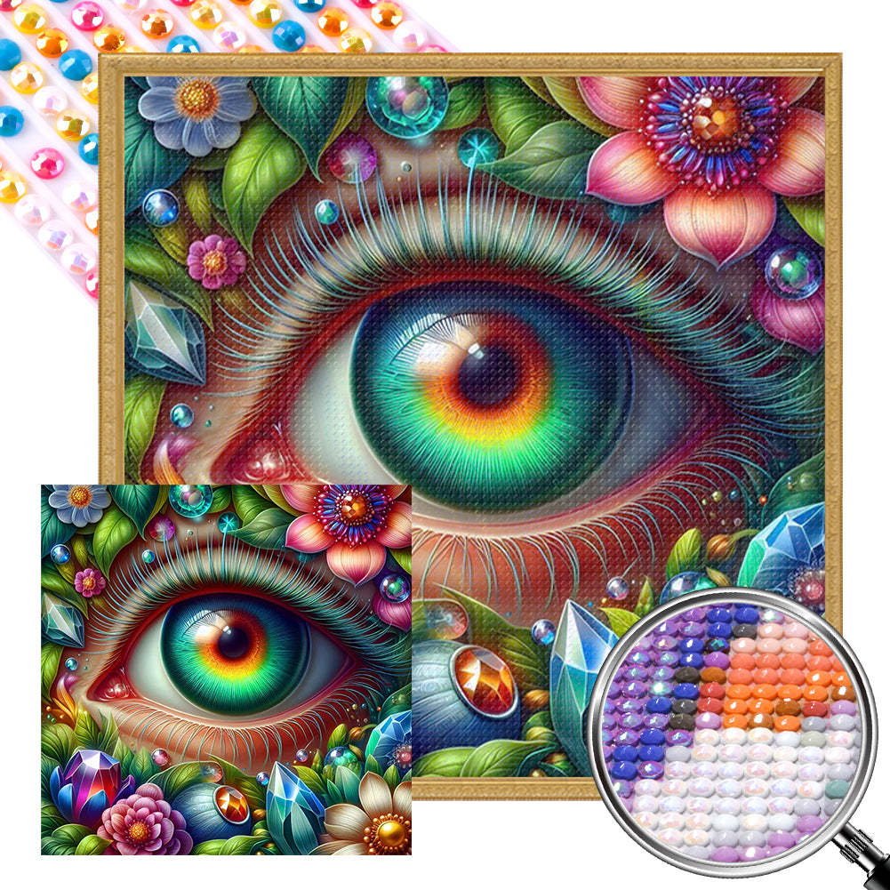 AB Diamond Painting - Full Round - Flower eyes (40*40CM)
