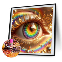 Load image into Gallery viewer, AB Diamond Painting - Full Round - Rainbow heart eyes (40*40CM)
