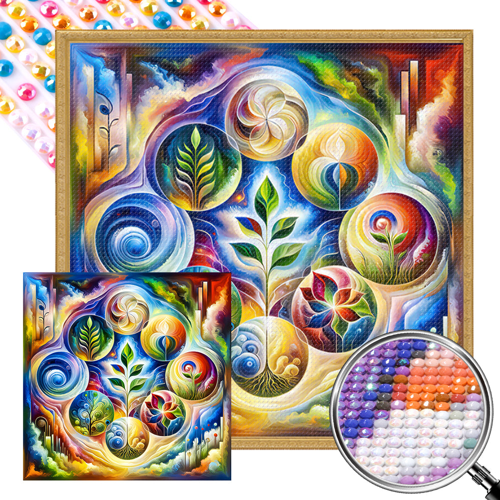 AB Diamond Painting - Full Round - Life leaves (40*40CM)