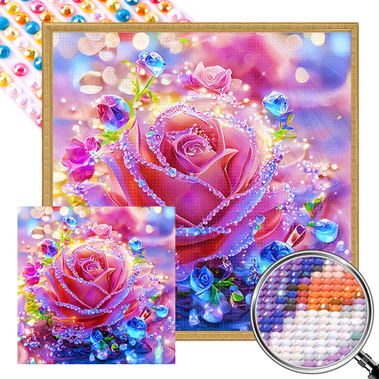 AB Diamond Painting - Full Round - Crystal roses (40*40CM)