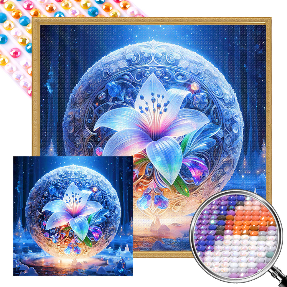 AB Diamond Painting - Full Round - Crystal ball lilies (40*40CM)