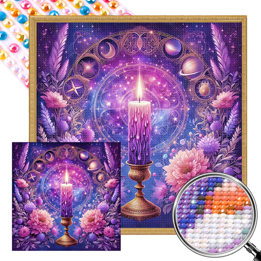 AB Diamond Painting - Full Round - Flower candles (40*40CM)