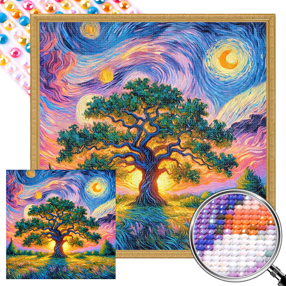 AB Diamond Painting - Full Round - Dream tree shadow (40*40CM)