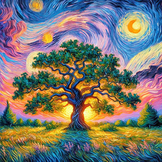 AB Diamond Painting - Full Round - Dream tree shadow (40*40CM)