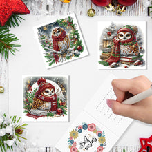 Load image into Gallery viewer, 6Pcs Christmas Special Shape Owl Diamond Painting Greeting Card for Friends
