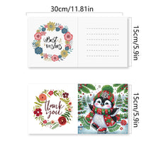 Load image into Gallery viewer, 6Pcs Christmas Special Shape Penguin Diamond Painting Greeting Card for Friends
