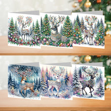 Load image into Gallery viewer, 6Pcs Christmas Special Shape Elk Diamond Painting Greeting Card for Friends
