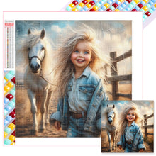 Load image into Gallery viewer, Diamond Painting - Full Square - Girl with horse (30*30CM)
