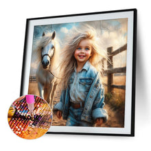 Load image into Gallery viewer, Diamond Painting - Full Square - Girl with horse (30*30CM)
