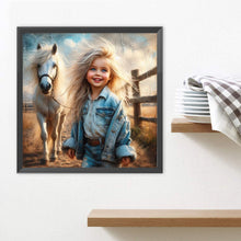 Load image into Gallery viewer, Diamond Painting - Full Square - Girl with horse (30*30CM)
