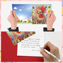 Load image into Gallery viewer, 8Pcs Humorous Bird Diamond Painting Greeting Card Diamond Drawing Card for Kids
