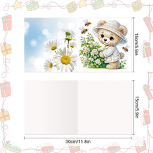 Load image into Gallery viewer, 8Pcs Bear Fairy Diamond Painting Greeting Card Diamond Drawing Card for Friends
