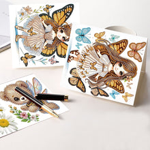 Load image into Gallery viewer, 8Pcs Bear Fairy Diamond Painting Greeting Card Diamond Drawing Card for Friends
