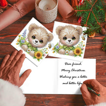 Load image into Gallery viewer, 8Pcs Bear Fairy Diamond Painting Greeting Card Diamond Drawing Card for Friends
