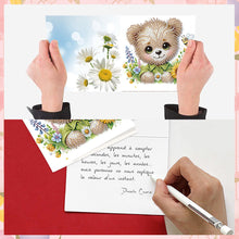 Load image into Gallery viewer, 8Pcs Bear Fairy Diamond Painting Greeting Card Diamond Drawing Card for Friends
