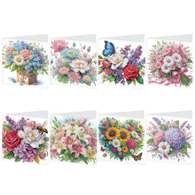 Load image into Gallery viewer, 8Pcs Butterfly Diamond Painting Greeting Card Diamond Drawing Card for Friends
