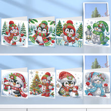 Load image into Gallery viewer, 8Pcs Christmas Diamond Painting Greeting Card Diamond Drawing Card for Friends
