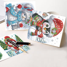 Load image into Gallery viewer, 8Pcs Christmas Diamond Painting Greeting Card Diamond Drawing Card for Friends

