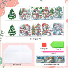 Load image into Gallery viewer, 8Pcs Christmas Diamond Painting Greeting Card Diamond Drawing Card for Friends
