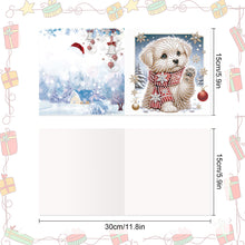 Load image into Gallery viewer, 8Pcs Christmas Diamond Painting Greeting Card Diamond Drawing Card for Friends
