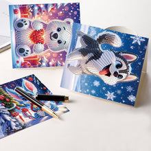 Load image into Gallery viewer, 8Pcs Winter Atmosphere Diamond Painting Greeting Card Diamond Drawing Card
