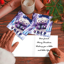 Load image into Gallery viewer, 8Pcs Winter Atmosphere Diamond Painting Greeting Card Diamond Drawing Card
