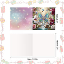 Load image into Gallery viewer, 8Pcs Butterfly Diamond Painting Greeting Card Diamond Drawing Card for Friends
