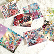 Load image into Gallery viewer, 8Pcs Butterfly Diamond Painting Greeting Card Diamond Drawing Card for Friends
