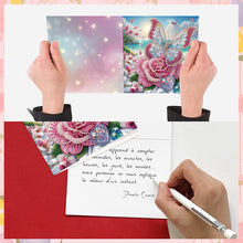 Load image into Gallery viewer, 8Pcs Butterfly Diamond Painting Greeting Card Diamond Drawing Card for Friends

