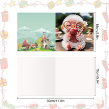 Load image into Gallery viewer, 8Pcs Funny Monkey Diamond Painting Greeting Card Diamond Drawing Card for Kids

