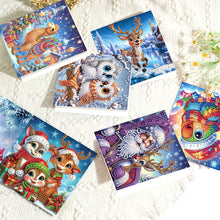 Load image into Gallery viewer, 8Pcs Christmas Diamond Painting Greeting Card Diamond Drawing Card for Friends

