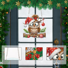 Load image into Gallery viewer, Acrylic Special Shape Christmas Owl DIY Diamond Painting Art Pendant Kit
