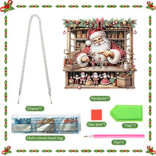 Load image into Gallery viewer, Acrylic Special Shape Christmas Santa Claus DIY Diamond Art Pendant Kit

