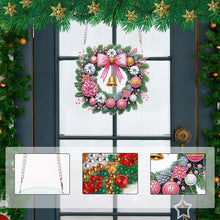 Load image into Gallery viewer, Acrylic Special Shape Christmas Wreath DIY Diamond Painting Art Pendant Kit
