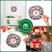 Load image into Gallery viewer, Acrylic Special Shape Christmas Wreath DIY Diamond Painting Art Pendant Kit
