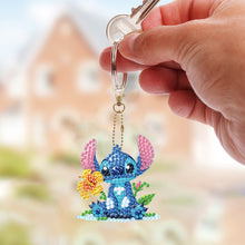 Load image into Gallery viewer, 6Pcs Double Sided Christmas Mickey Minnie Diamond Art Keyring for Party Supplies
