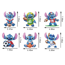 Load image into Gallery viewer, 6Pcs Double Sided Christmas Mickey Minnie Diamond Art Keyring for Party Supplies
