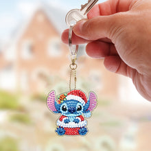 Load image into Gallery viewer, 6Pcs Double Sided Christmas Mickey Minnie Diamond Art Keyring for Party Supplies
