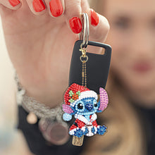 Load image into Gallery viewer, 6Pcs Double Sided Christmas Mickey Minnie Diamond Art Keyring for Party Supplies
